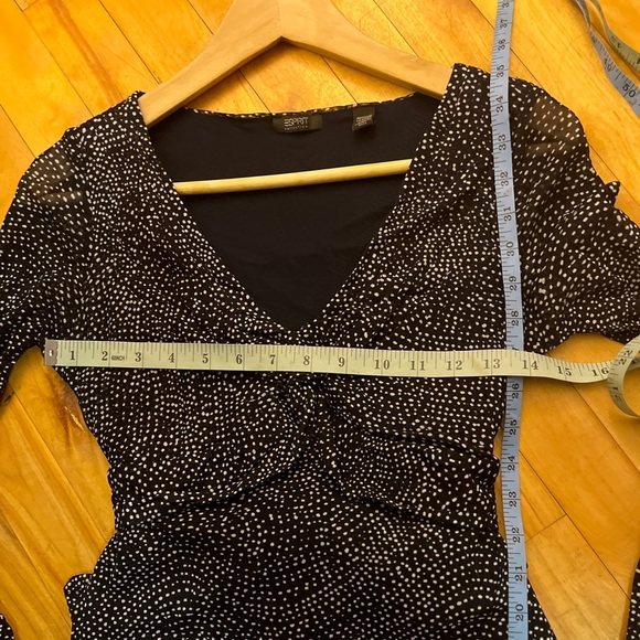 Esprit Collection Navy and White Polka Dot Dress M - Picture 9 of 9